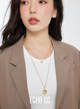 ECHOCC铜镀真金铜女叠戴复古