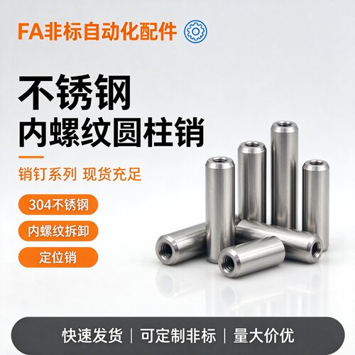 MSTM20-50/60/70内螺纹圆柱销/盘起定位销拉拔内螺纹销钉BLV61-m6