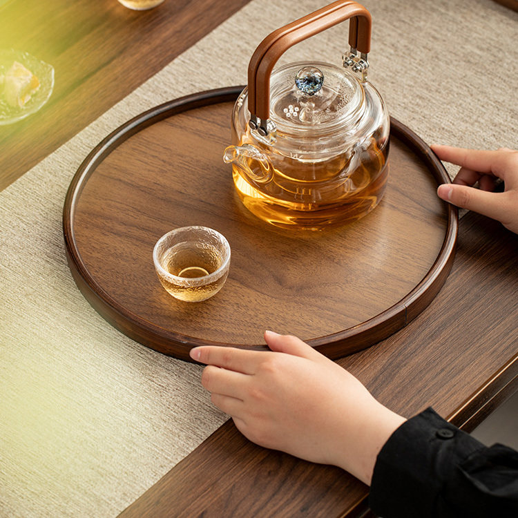 中式复古家用茶具酒店放茶杯大号盘露营餐具圆托盘商用烧烤盘,餐饮具,盘,淘宝优惠券,粉丝福利购,淘宝优惠卷