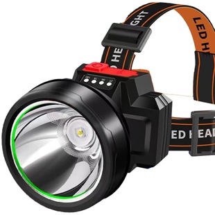 户外登山头灯新款便携式超亮强光头戴式头灯光感头灯头带续航小夜