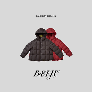 连帽面包服90白鸭绒绒羽绒服女保暖外套Z777 新款 BEIJU 远山黛