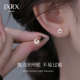 JXRXs999纯银星月耳钉女设计感小众养耳洞耳环精致小巧足银耳饰