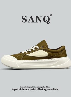 外贸美国单男鞋布面透气板鞋美式复古风潮鞋小众青年德训鞋潮百搭