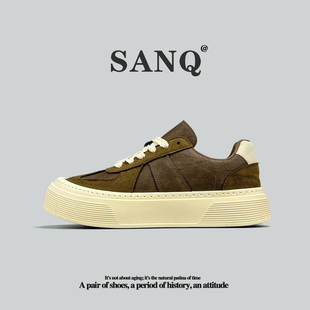 外贸德国单男鞋全皮毛防水通勤板鞋美式复古风德训鞋男时尚休闲鞋