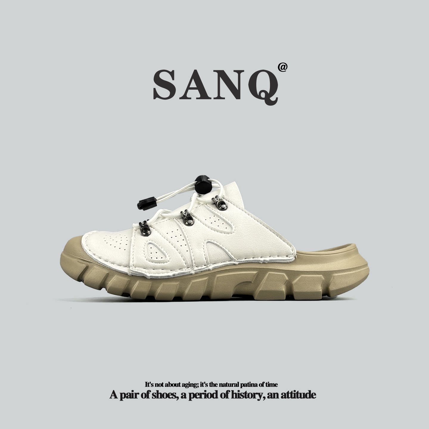 柜货 高端外贸牛皮包头拖夏季外穿勃肯拖鞋户外沙滩休闲男士凉鞋