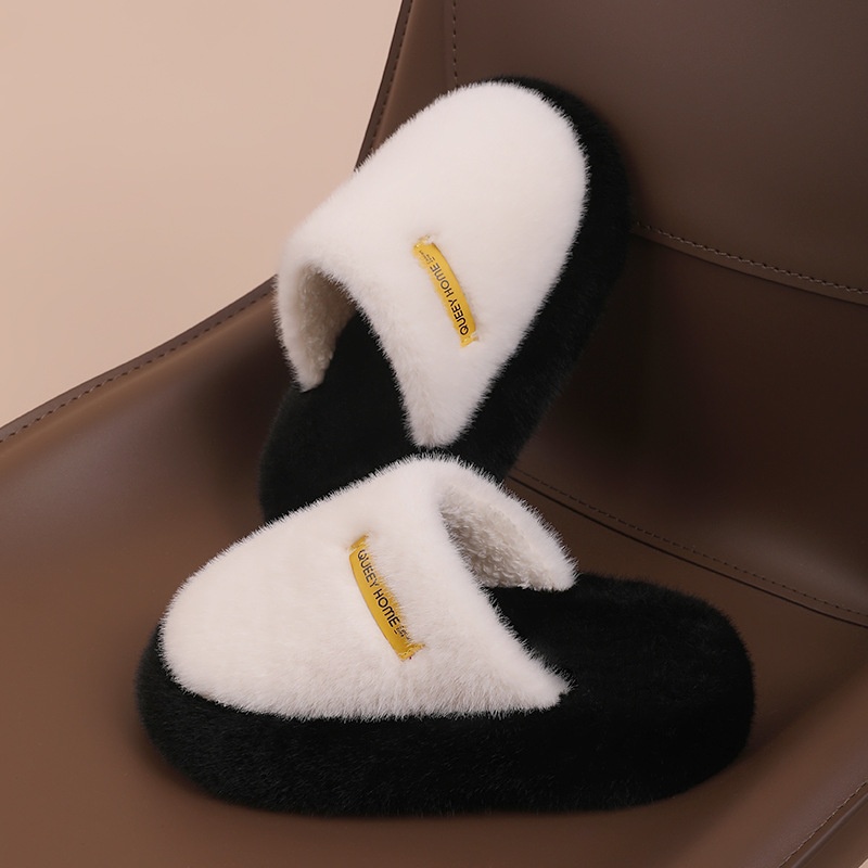 棉拖鞋女士秋冬季2025新款家居室内防滑毛绒外穿保暖月子拖鞋冬天