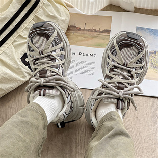 2026新款男式休闲运动鞋网布厚底男鞋潮百搭老爹鞋男一件时尚YH07