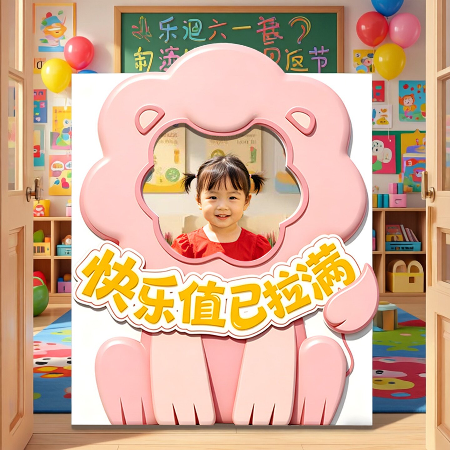 六一儿童节气球装饰场景布置学校幼儿园活动课桌快乐氛围教室印字
