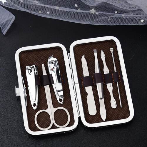 7-Piece Stainless Steel Nail Clipper Set, including nail cli