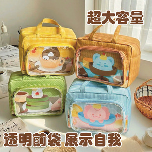 卡通饭盒袋可视手提包保温加厚铝箔饭盒包学生上班族牛津布便当包