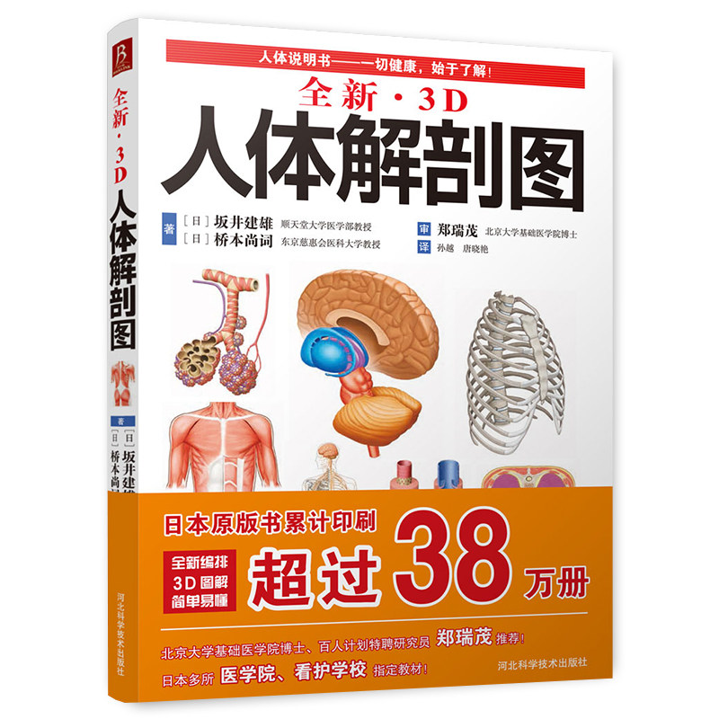 全新3D人体解剖图人体肌肉解剖运动解剖学断层局部解剖学图谱解剖书教材卫生解剖生理学专业基础医学书医学图谱3d人体解刨图书中缘