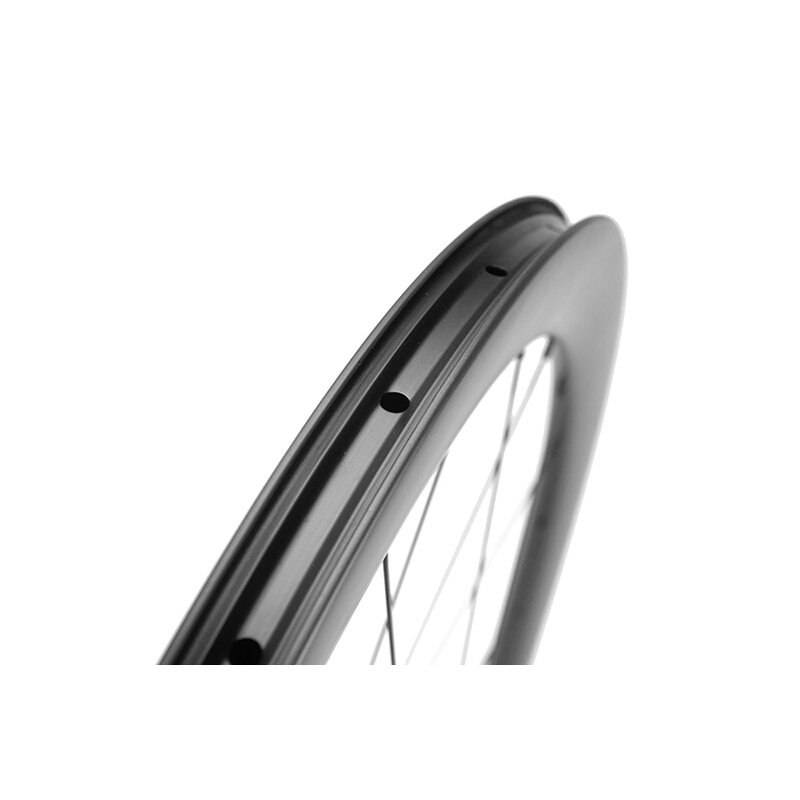 碟刹真空开口公路自行车碳纤维轮组中锁桶轴45 50 55 mm六钉快拆