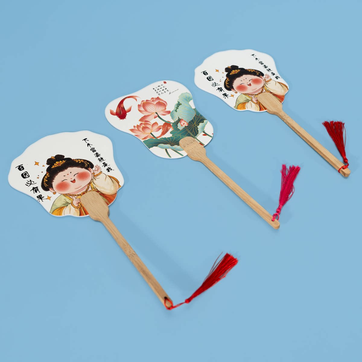 定制品牌宣传扇广告扇迷你小版团扇品质扇子流苏扇国画扇国风仿古