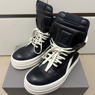 RICK23SS大钩子RO元年高帮经典牛皮厚底增高情侣款休闲板鞋子男女