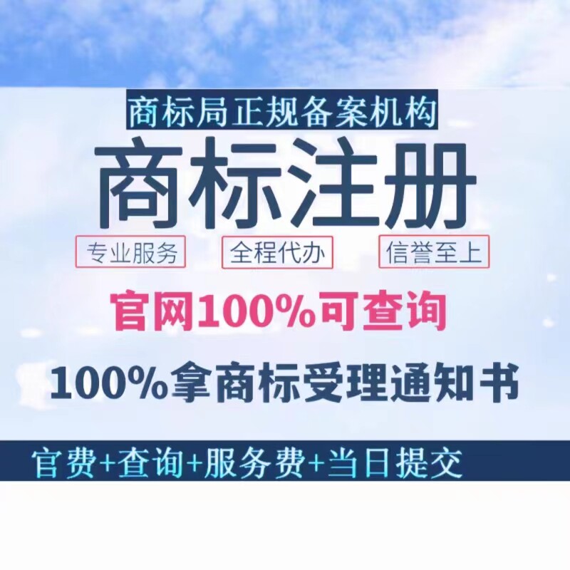 专业商标注册申请查询转让查询续展代理品牌logo设计加急包受理
