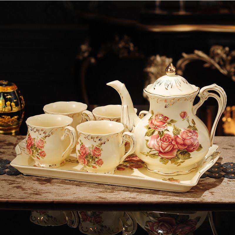 咖啡杯茶具欧式套装带托盘英式下午茶杯子北欧家用高档小奢华结婚,餐饮具,咖啡杯,淘宝优惠券,粉丝福利购,淘宝优惠卷