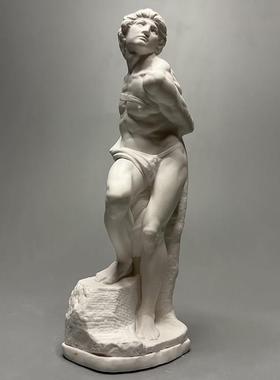 米开朗基罗复刻石膏像雕塑高级小众创意桌面摆件美术素描教具礼物