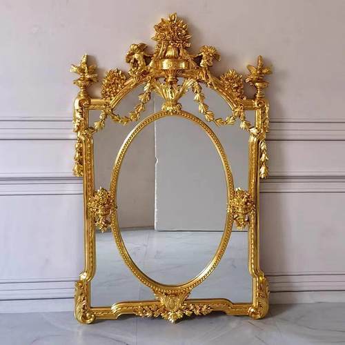 艺术异形壁挂镜玄关壁炉镜装饰镜子公主风拍照镜子摄影高级感镜子