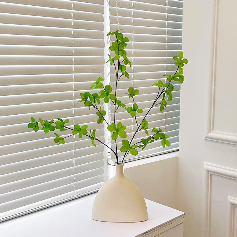 侘寂风马醉木素坯陶瓷花瓶客厅餐桌电视柜民宿台面轻奢装饰摆饰