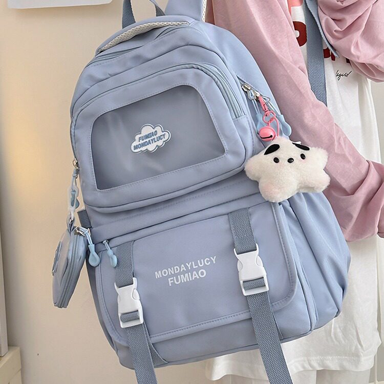 高中学生书包女款2025新款高颜值日系可爱大容量初中大学双肩包