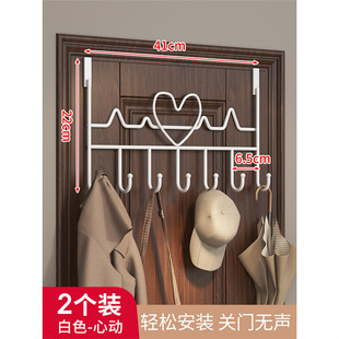 门后背挂钩墙上加长款门后挂衣架收纳隐形挂墙免衣服背式壁宿舍置