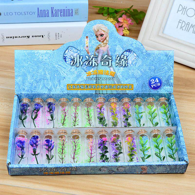 紫楉创意24个装diy冰冻魔法瓶手工景观瓶幼儿园礼品儿童玩具速冻