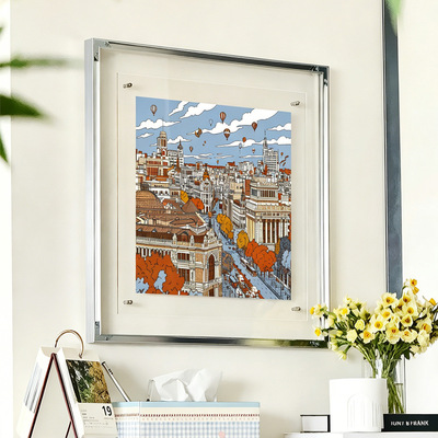 奇想乐园 现代简约客厅挂画艺术高级感轻奢餐厅福宝大街装饰画