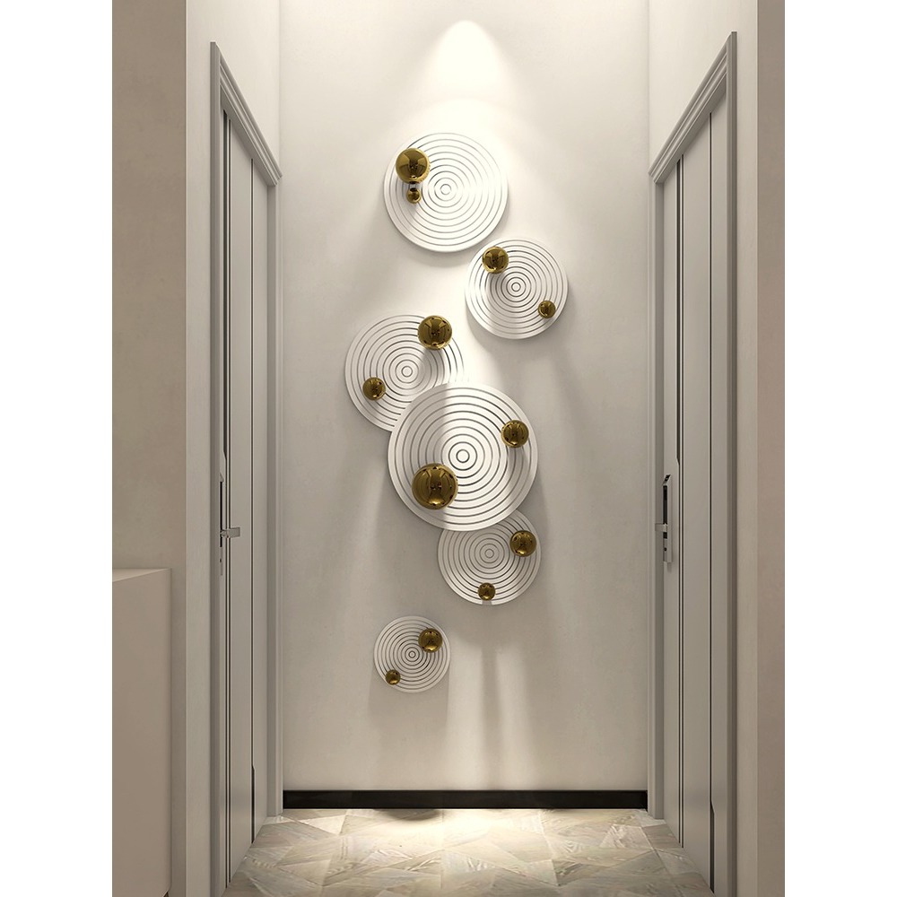 北欧装饰画酒店立体画走廊壁画轻奢玄关挂画时尚组合极简黑白浮雕图片
