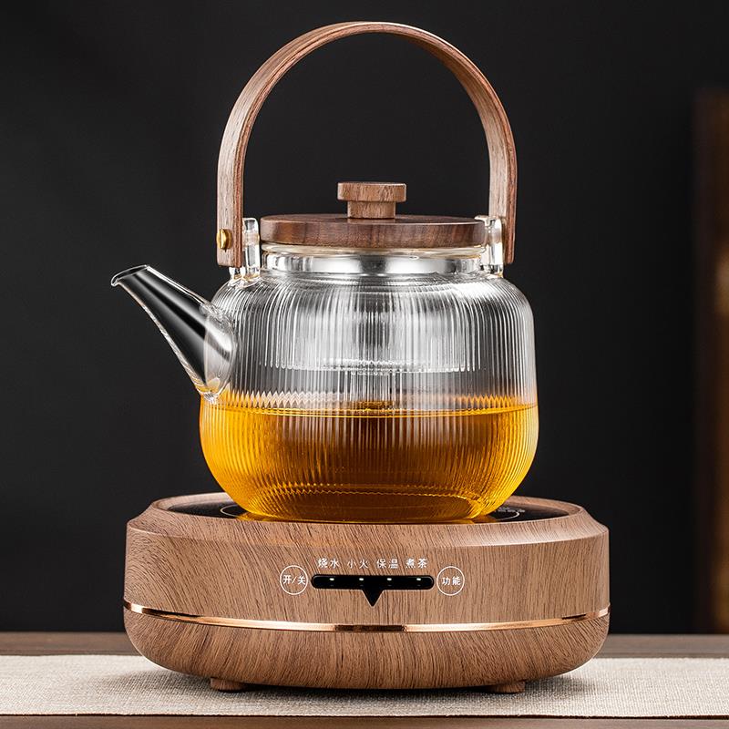 兴梵玻璃煮茶壶喷淋式大容量蒸煮两用煮茶器煮茶炉电陶炉烧水套装