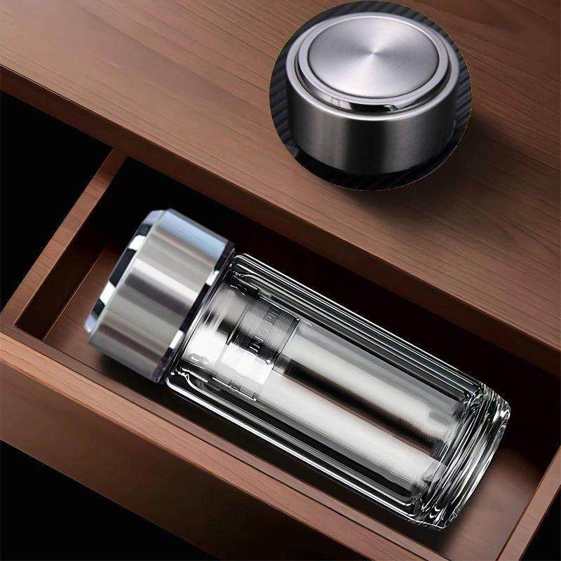 双层玻璃杯小巧高端加厚圆形商用车载可携式防爆耐高温高硼硅泡茶,餐饮具,玻璃杯,淘宝优惠券,粉丝福利购,淘宝优惠卷