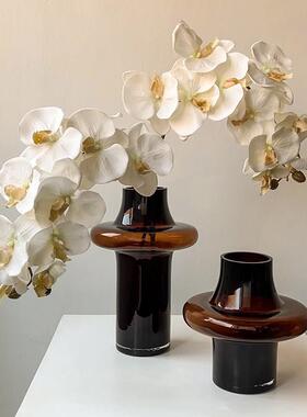 态生活 ins轻奢创意花瓶家居客厅样板房不规则玻璃花器酒店装饰品