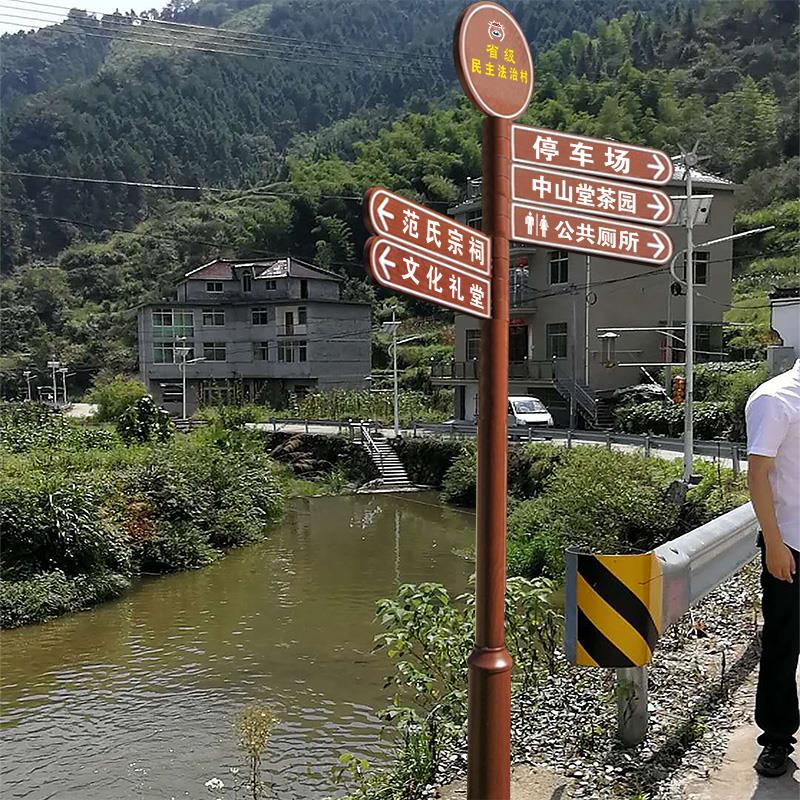 小区导向牌景区路标方向指示牌分流指引牌户外立式指路牌可定制