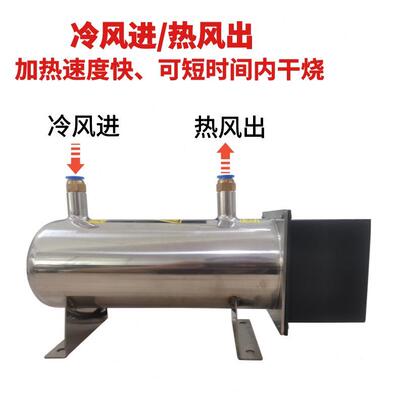 压缩空气加热器小型气体加热器空压机工业管道氮气加热器吹干除湿