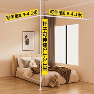 隔断帘出租屋卧室分割房间客厅屏风帘子遮光窗帘一整套 免打孔安装