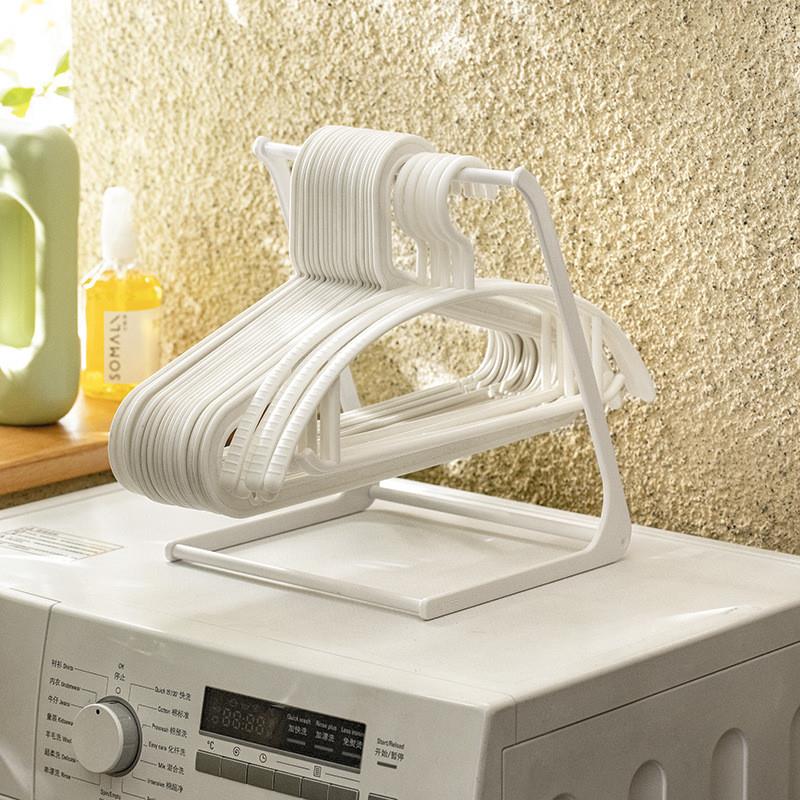 衣架收纳神器生活阳台放挂衣架置物架存放整理盒凉晾衣架放置架子