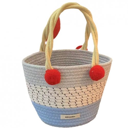 棉绳收纳筐棉线桌面化妆品玩具收