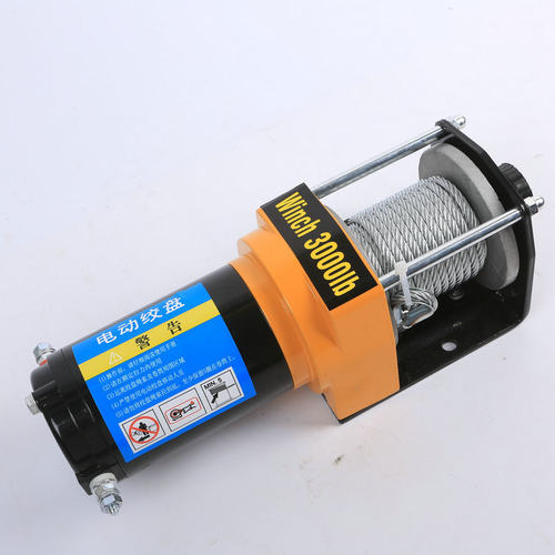 3000LB快速款电动绞盘铜芯电机出行救援工具自锁便携越野车载绞盘