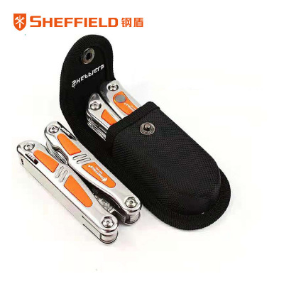钢盾 SHEFFIELD 折叠迷你不锈钢多用钳 S041001