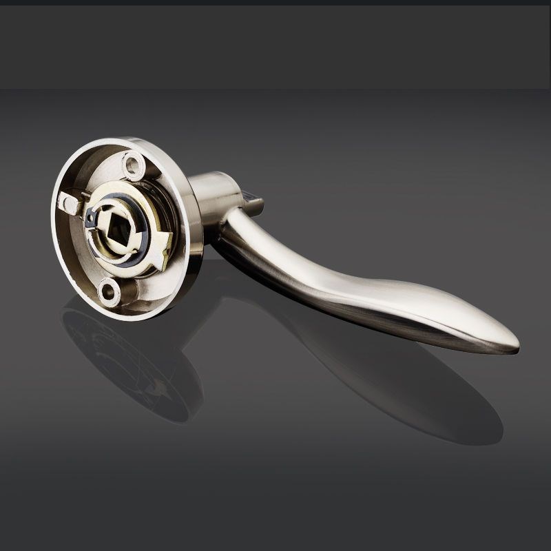 铝合金三杆式执手锁浴室卫生间左右孔通用款三杆把手锁老式单舌锁