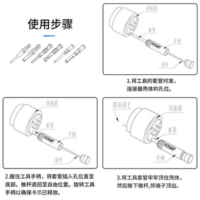 DRK-328退针器TE泰科AMP安普CPC史密码连接器航插取针工具305183