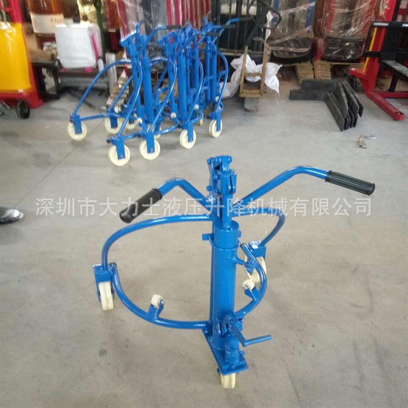 300kg手动油桶搬运车咬嘴式油桶车塑料桶升高车手推车圆桶运输车