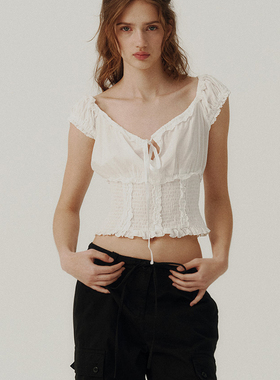 韩国TheBarnnet八奶家夏季新款拼接无袖吊带背心女内搭系带上衣女