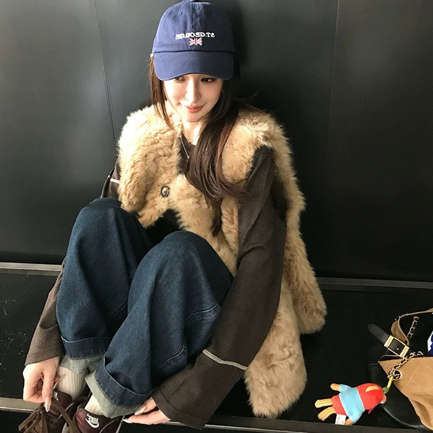 “欧尼马甲”2025秋冬皮草皮毛一体马夹保暖毛毛马甲坎肩外套女