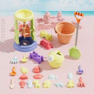 挖沙玩具小推车便捷工具工宝宝沙滩%桶儿童铲子海滩儿童赶海套装