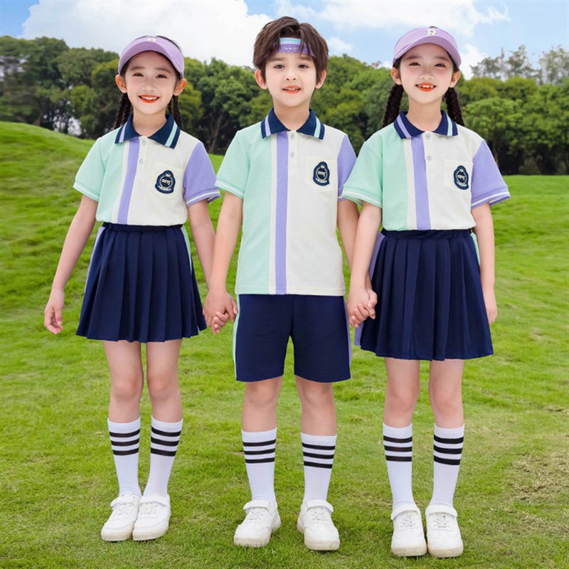 幼儿园园服儿童班服夏季运动套装毕业照服装演出表演服小学生校服
