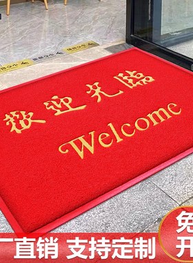 进门地垫可裁剪加厚丝圈qpvc脚垫门口防滑防水地垫商用入户门门垫