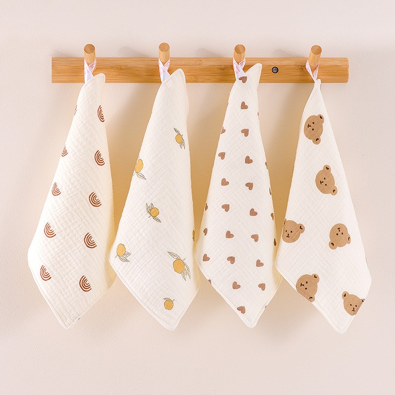 纱布毛巾纯棉小方巾婴儿洗脸巾巾宝宝拍隔新生儿童手帕洗澡巾新款