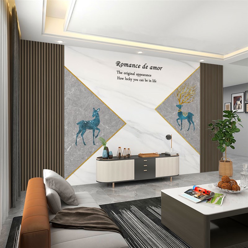 电视背景墙壁纸8d轻奢风墙纸现代简约客厅沙发卧室墙布影视墙壁画