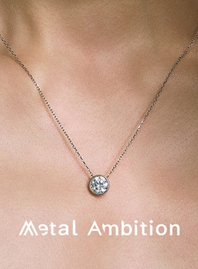 锆石纯银项链女款2024新款锁骨链高级感轻奢小众配饰毛衣链吊坠