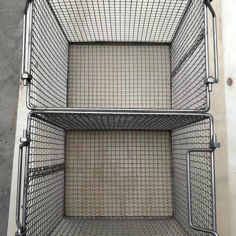 不锈钢消毒网框网篮 沥水带把手沥水篮 机械清洗分隔收纳铁丝网框